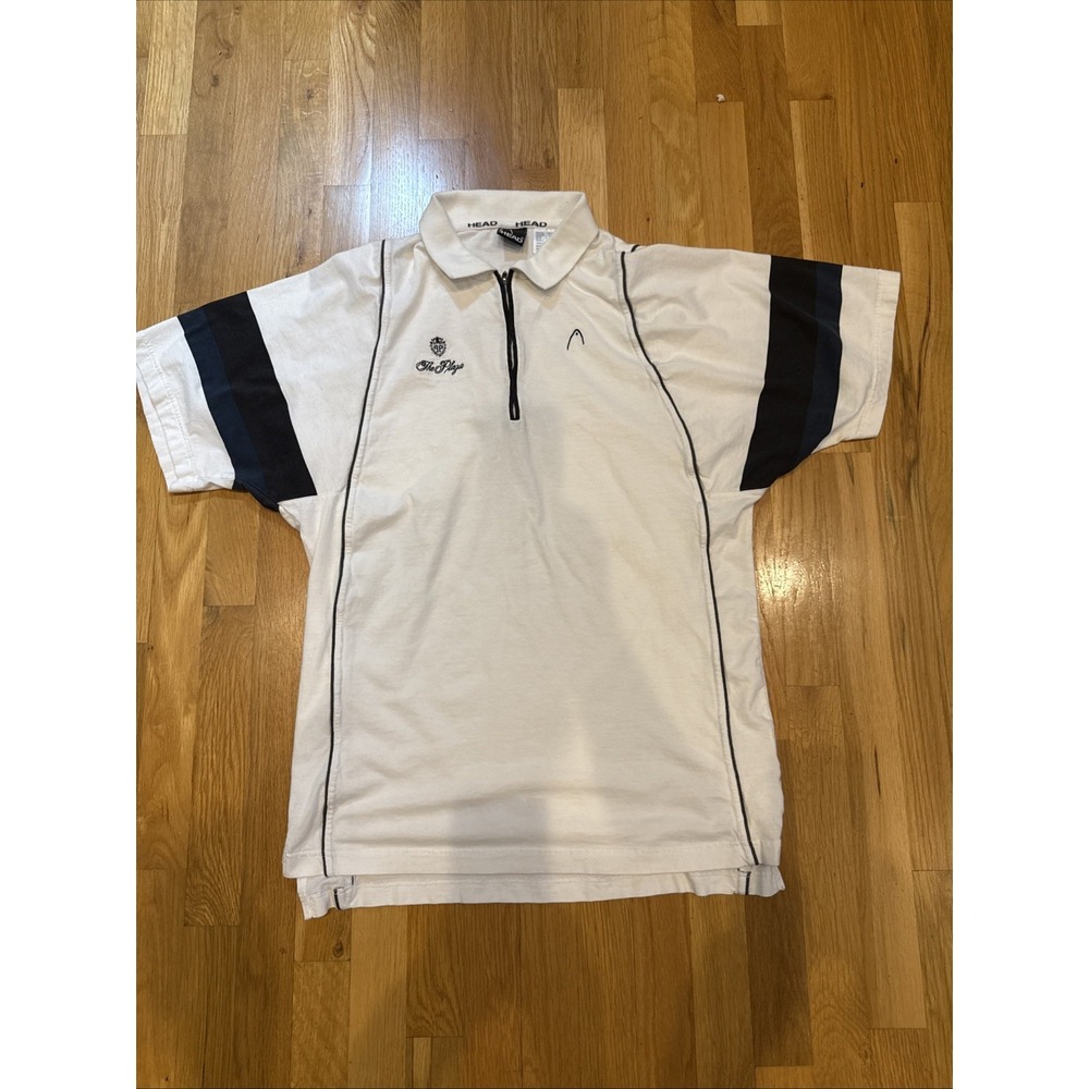 Head 1/4 Zip‎ Performance Polo Shirt Men's Large White Golf Tennis Country Club
